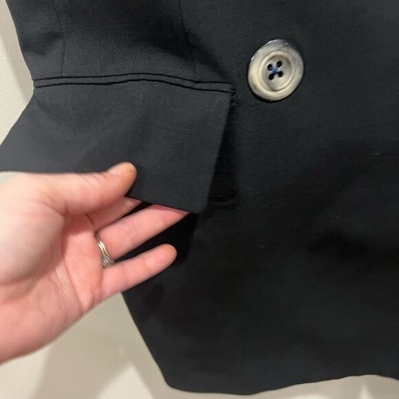 Co Collection Black double breasted virgin wool blazer vest size small - Picture 9 of 13